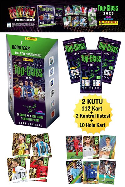 hediyecik Panini Fifa Top Class 2025 Blaster Box Football Player Cards (2 Boxes)