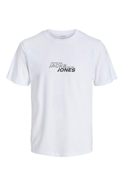 Jack & Jones Tricou Jcotarmac Brandıng Tee SS cu guler rotund FST Erkek 12276410 Alb strălucitor