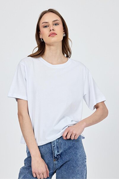 Rays Μπλουζάκι White Crew Neck 100% Cotton Relaxed Fit T-shirt 2142M