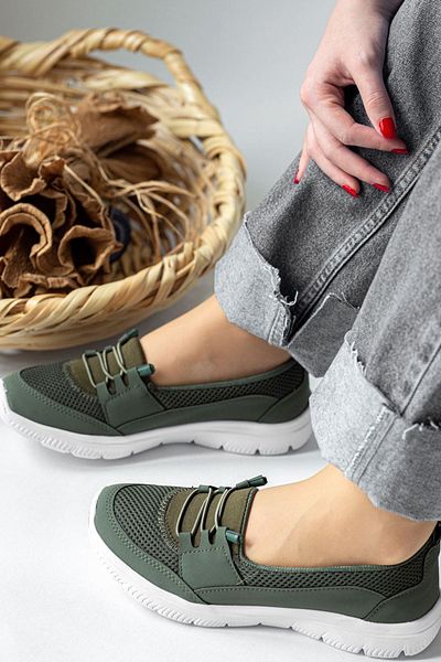 Lal Shoes & Bags Ferry Άνετα Γυναικεία Casual Αθλητικά Παπούτσια-χακί