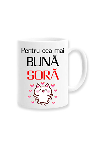 OEM Cană albă personalizată „Pentru cea mai bună soră”, Inovatix®. 330ml