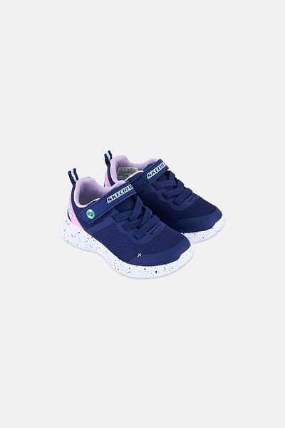 SKECHERS Toddlers Boy Eco Fun Velcro Closure Shoes, Navy