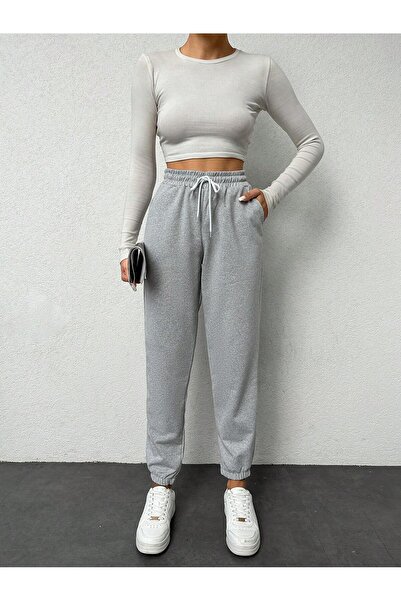 Genel Markalar Kopya - Yüksek Belli Jogger Yazlık Eşofman Altı