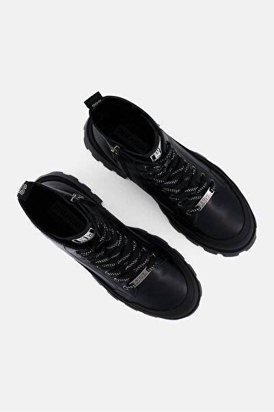 Steve Madden Women Mid-Field Lace Up Ankle Boots, Black