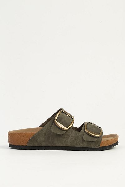Pierre Cardin Χακί Γυναικείες Παντόφλες PC-7551