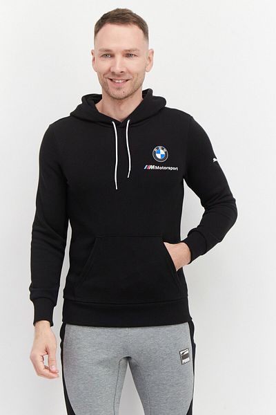 Puma x BMW Motorsport Men Sportswear Fit Long Sleeve Outdoor Hoodie, Black