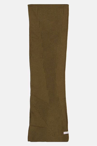 Calvin Klein Men Knitted Scarf 25 x 150 cm, Olive