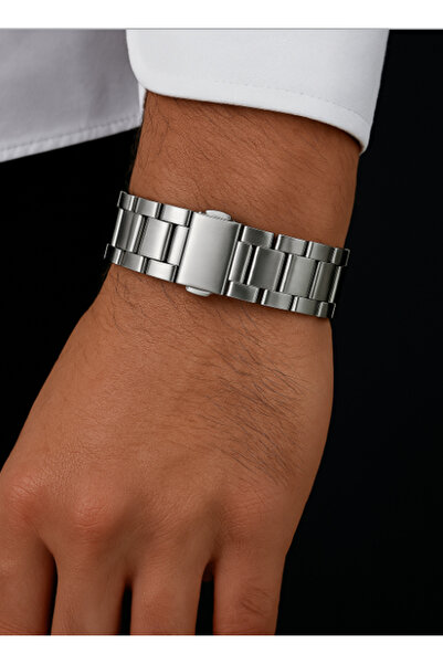 Daniel Klein Brand Silver Color Steel Cord Inner Functions Active Steel Men's Wristwatch - with Bracelet Gift