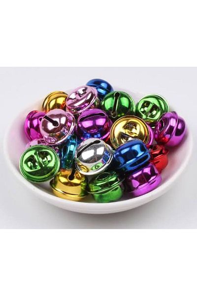 OZN AKSESUAR Mixed Handle Bell Bell Animal Leash Bell, Amigurumi Bell, Henna Night Tambourine Making Bell 25mm (20Pcs)