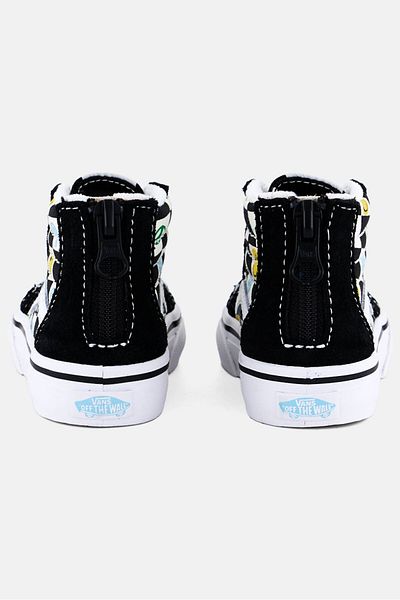 Vans Toddlers Boy High Zip Up Skate Shoes, Black