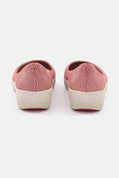 Fitflop Women Lizard Print Super Ballerina Casual Shoes, Red