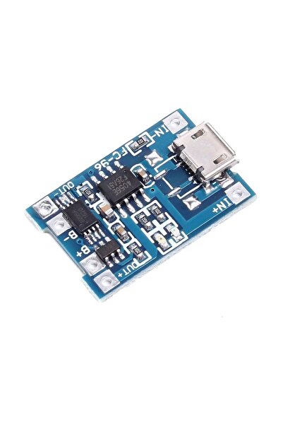 Genel Markalar TP4056 Micro Usb Korumalı Lityum Lipo Batarya Şarj Modülü Devresi
