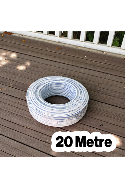 Badem10 Bahçe Hortumu 20 Metre 3 Katlı Kalın Sağlam Çeşme Su Sulama Hortum Araç Araba Yıkama 12.5 mm 1/2"