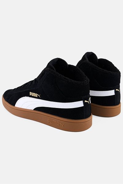 Puma Kids Boy Smash V2 Mid Wtr Lace Up Outdoor Shoes, Black