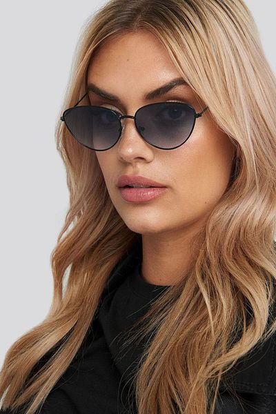 Eyesofia نظارة شمسية إيزارا معدنية سوداء للجنسين