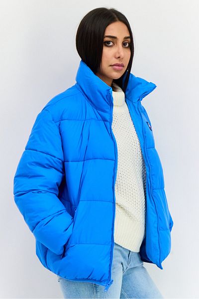 Tommy Jeans Women Brand Logo Puffer Jacket, Blue