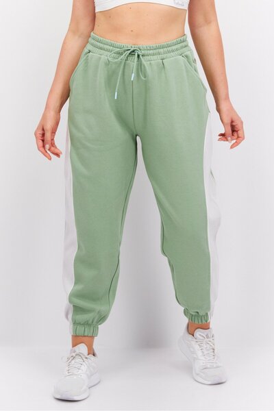Levi's x Deepika Padukone Women Drawstring Two-Tone Jogger Pants, Green