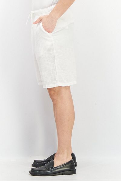 CELIO Men Regular Fit Solid Basic Shorts, White