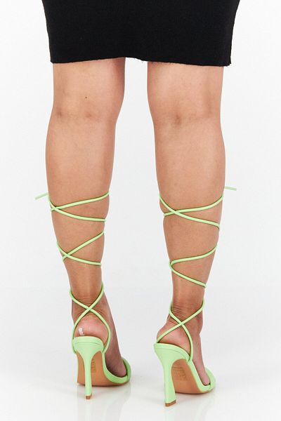 BOOHOO Women Gladiator Sandals, Lime Green