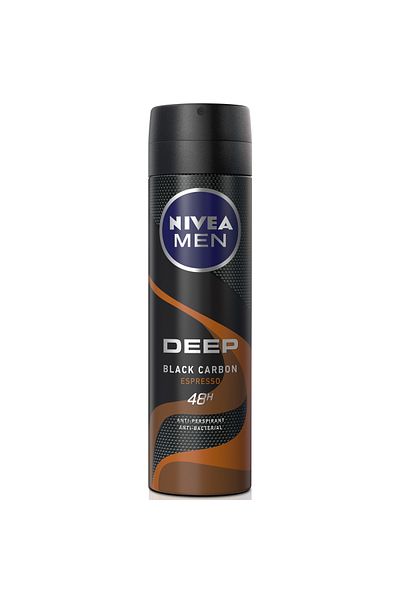 NIVEA سبراي مضاد للتعرق للرجال برائحة الكربون الأسود العميق 150 مل