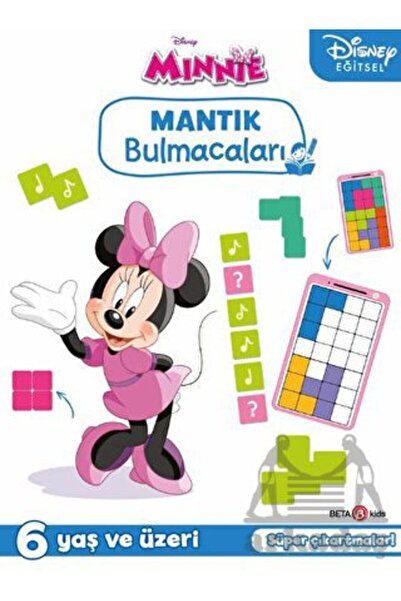 Beta Kids Yayınları ألغاز ديزني التعليمية ميني المنطقية مع الملصقات