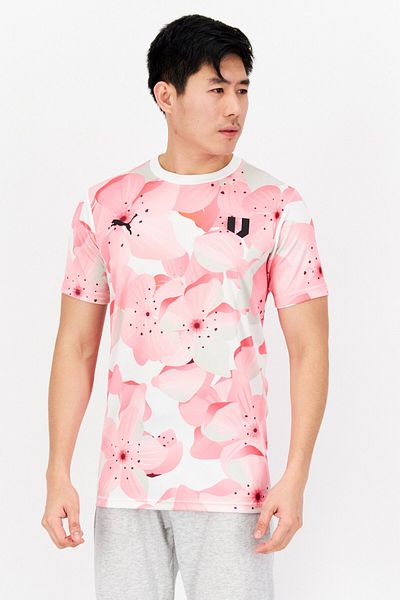 Puma Men Sportswear Fit Brand Logo Training T-Shirt, Pink Combo