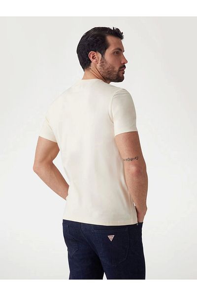 Guess Ss Cn Logo Tee Men's White T-Shirt M5Gı07I3Z14-G047