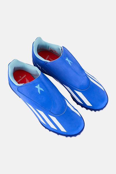 adidas Kids Boy Crazyfast 4 Velcro Closure Football Shoes, Blue