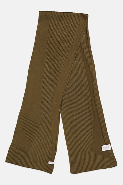 Calvin Klein Men Knitted Scarf 25 x 150 cm, Olive