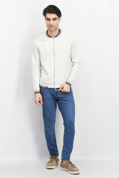 Sovereign Code Men Plain Jacket Shirt, Grey Combo