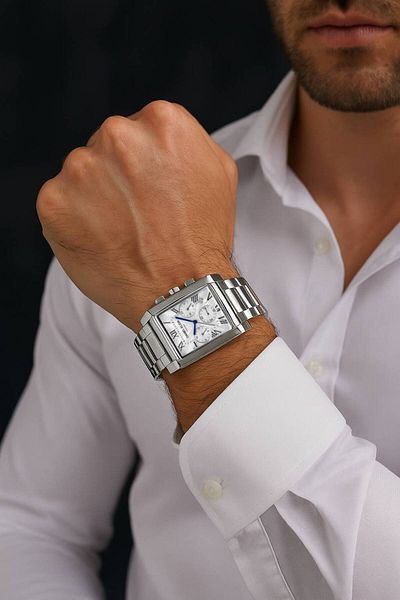 Daniel Klein Brand Silver Color Steel Cord Inner Functions Active Steel Men's Wristwatch - with Bracelet Gift