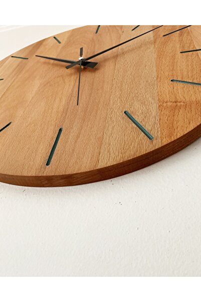 HOMEASY Ahşap Modern Duvar Saati, Sessiz Duvar Saati, Rustik Dekorasyon, Ev H...