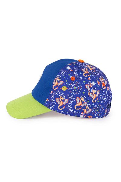 Milk & Moo Milk&Moo Ponix 7-10 Years Old Men's Hat - Dragon Themed, Glitter, Blue-Green, Adjustable Summer
