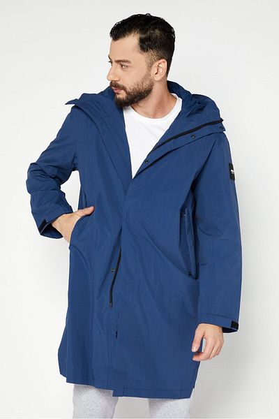 Aigle Men Solid Windbreaker Jackets, Blue