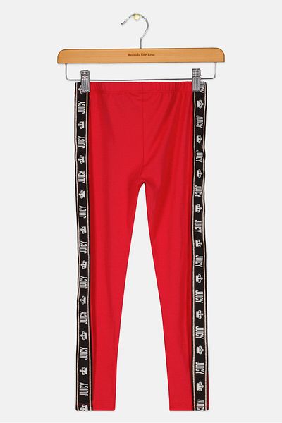 Juicy by Juicy Couture Kids Girl Brand Logo Pull On Leggings, Red