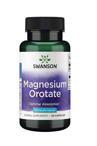 SWANSON Magnesium Orotate 60 Capsules Optical Absorption