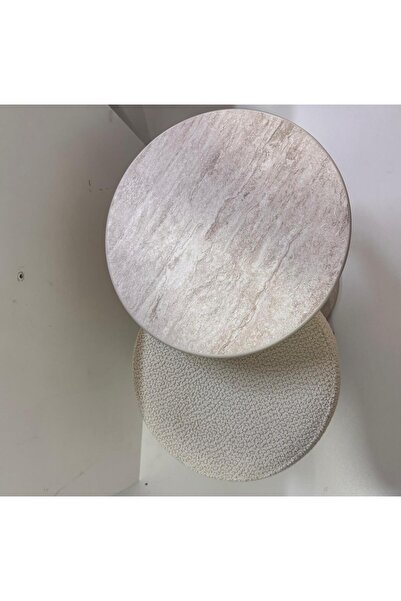 Nils Aksesuar Official SCANDİ PUF TRAVERTEN MDF 18 MM C SERHPA TAKIM