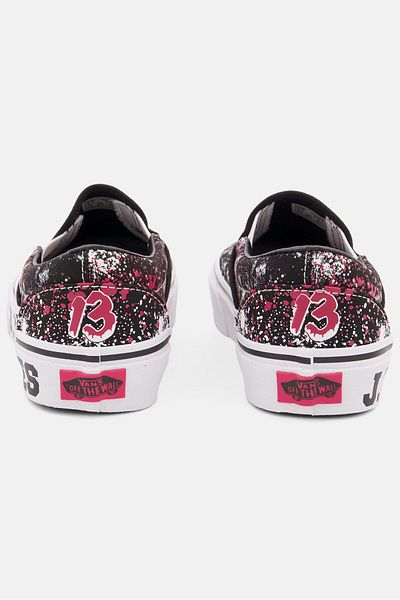 Vans Kids Boy Classic Slip-On Skate Shoe, White Combo
