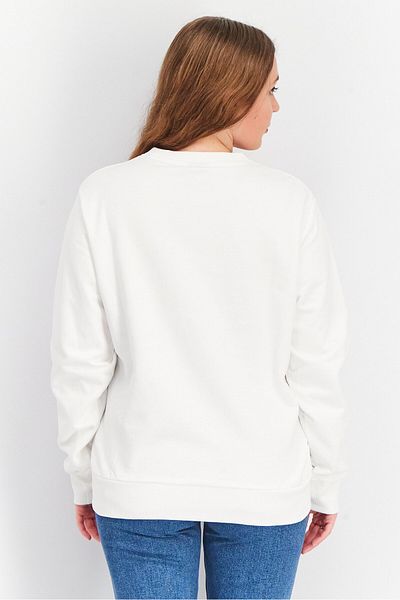 UMBRO Women Sportswear Fit Embroidered Sweatshirt, White