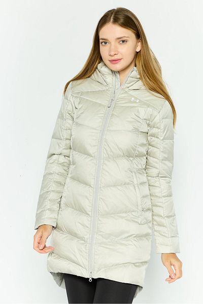 Under Armour Women Sportswear Fit Hooded Training Jacket, Light Grey