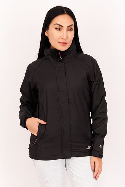 Trespass Women Brand Logo Windbreaker Jacket, Black