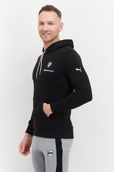 Puma x BMW Motorsport Men Sportswear Fit Long Sleeve Outdoor Hoodie, Black