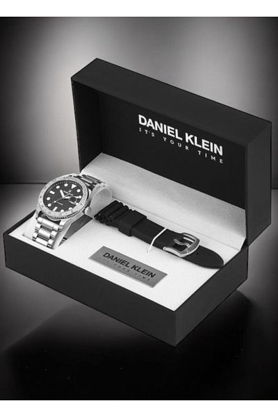 Daniel Klein Men's Wrist Watch + Silicone Spare Band - Special Gift Boxed