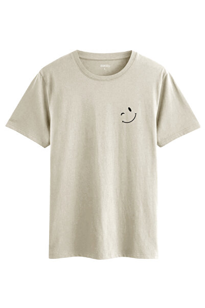 DK DAKSEL Tricou oversize Stone cu imprimeu Emoji Smile pentru femei