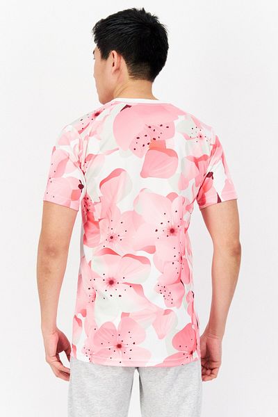Puma Men Sportswear Fit Brand Logo Training T-Shirt, Pink Combo