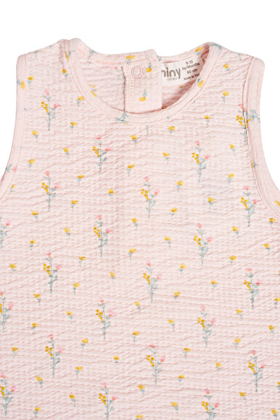 Miny Center Çiçek Desenli Kız Bebek Tulum