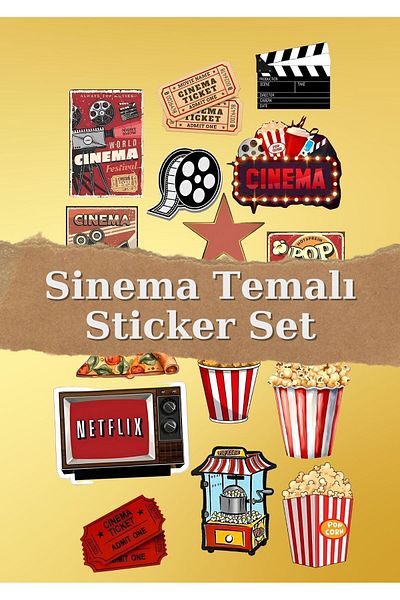 One Little Happiness Cinema Themed Sticker Set Suitable for Planner Agenda Bullet Journal