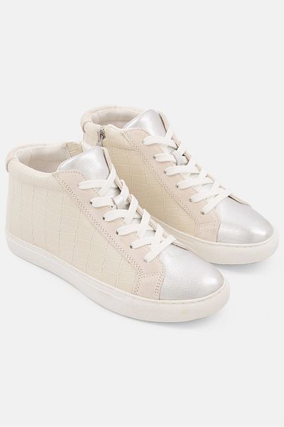 Kenneth Cole Women Lace Up Closed Toe Casual Shoes, Beige Combo