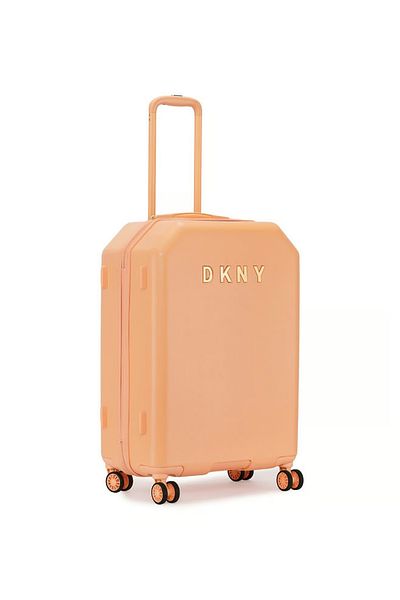 Dkny Allure Hardside Trolley Bag with 4 Spinner Wheels, ABS+PC Case Luggage with TSA Lock Color APRICOAT