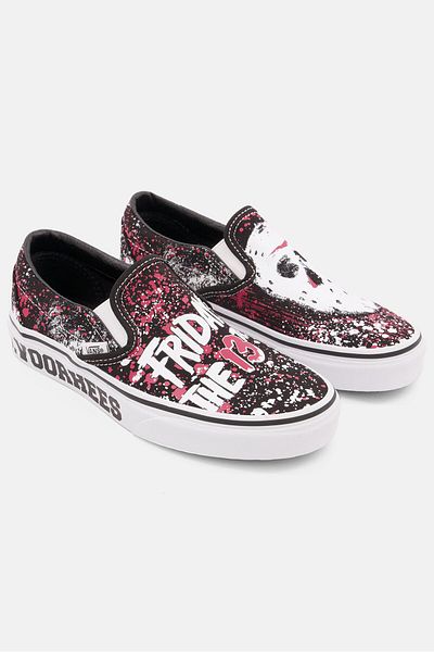 Vans Kids Boy Classic Slip-On Skate Shoe, White Combo
